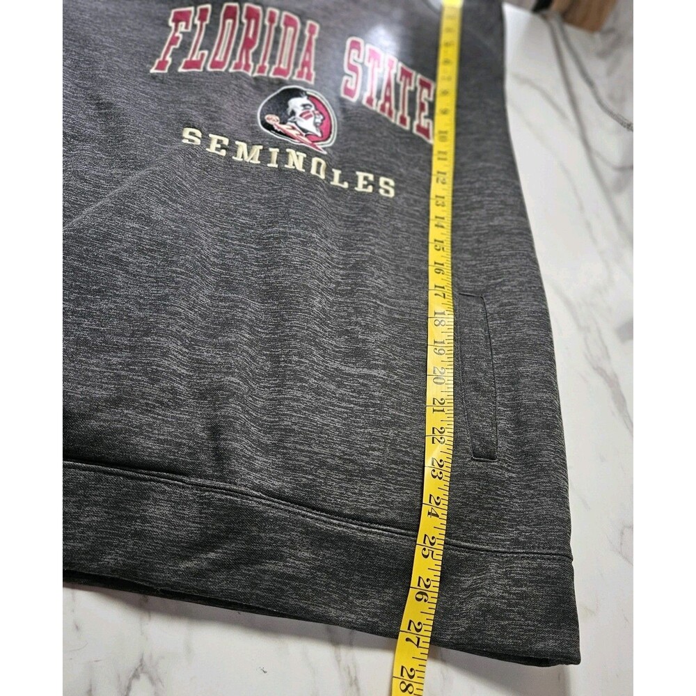 Colosseum FSU Grey Men Hoodie Pullover Sz M Florida State Seminoles Athleisure - Picture 6 of 9